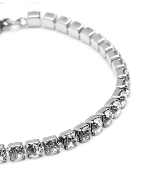 Silver Plated CZ Tennis Wraparound Bracelet