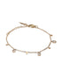 Gold Plated CZ Teardrop Charm Bracelet