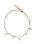 Gold Plated CZ Teardrop Charm Bracelet