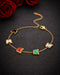 Gold Plated Shell Buterfly Charm Bracelet