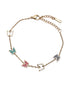 Gold Plated Shell Buterfly Charm Bracelet