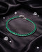Silver Plated Green CZ Tennis Wraparound Bracelet