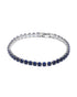 Silver Plated Blue CZ Tennis Wraparound Bracelet