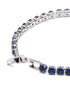 Silver Plated Blue CZ Tennis Wraparound Bracelet