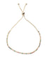 Gold Plated CZ Color Accent Adjustable Bracelet