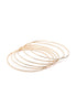 Set of 7 Rose Gold Plated Bangle Set