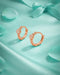 18kt Rose Gold Plated CZ Mini Hoop Earring