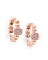 18kt Rose Gold Plated CZ Mini Hoop Earring