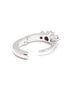 Rhodium Plated Pink CZ Studded Mini Hoop Earring