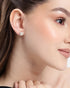 18kt Gold Plated CZ Heart Stud Earring