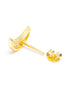 18kt Gold Plated CZ Crecent Stud Earring