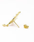 18kt Gold Plated CZ Burst Star Stud Earring