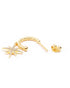 18kt Gold Plated CZ Dangling Star Half Hoop Earring
