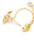 18kt Gold Plated CZ Floral Drop Earring