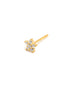 18kt Gold Plated Dangling CZ and Chain Floral Drop Earring