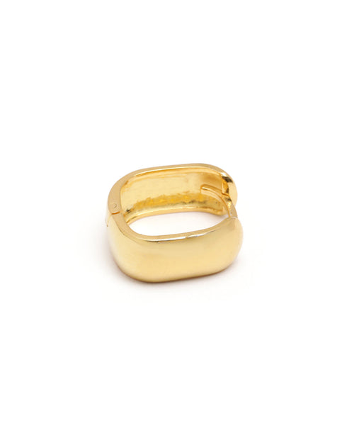 18kt Gold Plated Oval Hoop Earring