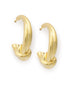 18kt Gold Plated Double Bar & Circular Half Hoop Earring