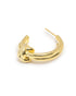 18kt Gold Plated Double Bar & Circular Half Hoop Earring