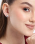 Rhodium Plated Mini Heart Stud Earring