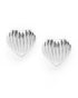Rhodium Plated Mini Heart Stud Earring