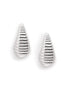 Rhodium Plated Mini Teardrop Stud Earring