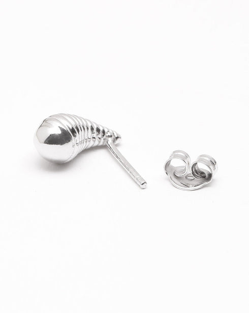 Rhodium Plated Mini Teardrop Stud Earring