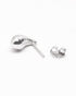 Rhodium Plated Mini Teardrop Stud Earring