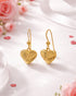18kt Gold Plated Dangling Heart Drop Earring