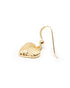 18kt Gold Plated Dangling Heart Drop Earring