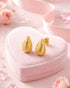 18kt Gold Plated Teardrop Stud Earring