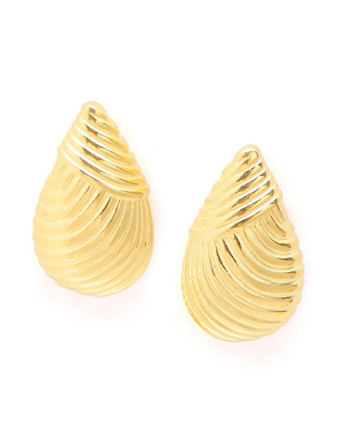 18kt Gold Plated Teardrop Stud Earring