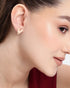 18kt Rose Gold Plated Heart Stud Earring