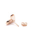 18kt Rose Gold Plated Heart Stud Earring