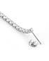 Silver Plated Emerald CZ Square Drop Earring