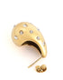 18kt Gold Plated CZ Teardrop Bold Stud Earring
