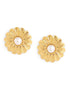 18kt Gold Plated Pearl Floral Bold Stud Earring