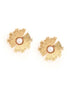 18kt Gold Plated Pearl Bloom Contemporary Stud Earring