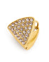 18kt Gold Plated CZ Pavé Triangle Huggie Hoop Earring