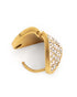 18kt Gold Plated CZ Pavé Triangle Huggie Hoop Earring