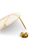 Genz 18kt Gold Plated Enamel Oval Bold Stud Earring
