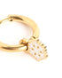 Genz 18kt Gold Plated Enamel Snowflake Mini Hoop Earring