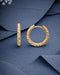 18kt Gold Plated CZ Hoop Earring