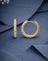 18kt Gold Plated CZ Hoop Earring