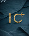 18kt Gold Plated CZ Half Hoop Earring