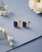18kt Gold Plated Dangling White Stone Hoop Earring