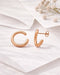 18kt Rose Gold Plated Contemporary Stud Earring