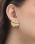 Gold Plated Bold Heart Stud Earring