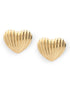 Gold Plated Bold Heart Stud Earring