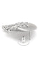Premium Silver Plated CZ Contemporary Bold Stud Earring