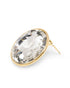 Premium 18kt Gold Plated Crystal Circular Bold Stud Earring